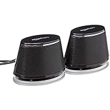 Amazon Basics - Altoparlanti per computer, alimentazione USB, con suono dinamico, Nero, confezione da 1