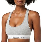 Calvin Klein Modern Cotton-Bralette Corsetto, Grigio (Grey Heather 020), Medium Donna