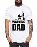 The Walking Dad Uomo T-Shirt Nerd Dead, Farbe2:Weiß;Größe2:M