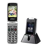 Cellulare per Anziani Artfone C10 GSM Telefono per Anziani a Conchiglia Tasti Grandi 2,4'' Display Volume Alto Funzione SOS Dual 2G SIM FM Radio Torcia...