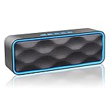 Aigoss S1 Altoparlante Bluetooth Portatile per Esterni V4.2 Vivavoce Integrato con Doppio Driver Cassa, Audio HD e Radio FM, Blu