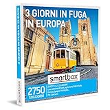 Smartbox - 3 Giorni in Fuga In Europa - Cofanetto Regalo Coppia, 2 Notti con Prima Colazione per 2 Persone, Idee Regalo Originale